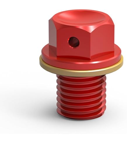 Amazon.com: Zeta (ZETA) Magnetic drain bolt aluminum Red Bolt size